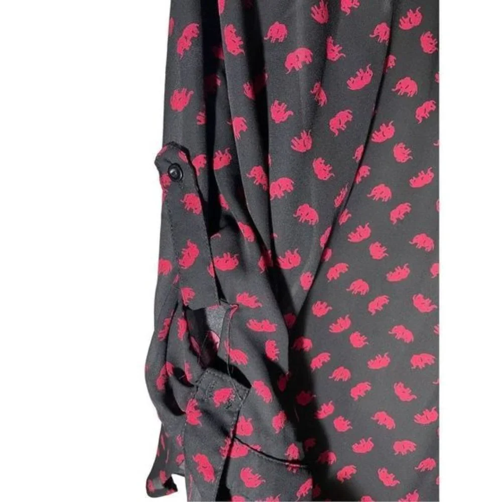 Cals elephant print blouse (#455) - Picture 7 of 9